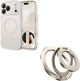 Wave Case for iPhone 17 Pro Max and Dual-Side Magnetic Phone Ring Holder Bundle, Stone V1259-CASE-IP17PM-WAV-STN
