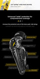SULAITE CE Level 1 Certified Motorcycle Knee Pads Long Shin Guards Silver Hard Shell Armour Quick V888-ELOSUNG41896