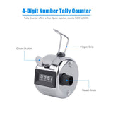 3pcs Heavy Duty Metallic 4- Number Clicker Hand Held Tally Counter Counting Recorder V1369-AZ3-W-20159