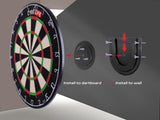 Dartboard Mounting Bracket,Dartboard Bracket Hanging Dartboards Professional,Black Black O Shaped V1259-DP01-A-5706