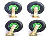4x 10 Inch Swivel Castor Caster Pneumatic Tyres Wheels Trolley Cart Wheelbarrow V324-10IN-4X350