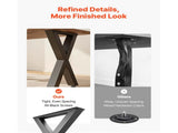 Table Legs, 750 x 600 mm Steel Furniture Legs, Modular Design, Easy Assembly, 1000 kg Max V952-ZTCFKXX2824IDAGR1001V0