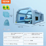 Inflatable Paint Booth, 10x6x4m Inflatable Spray Booth, High Powerful 950W1100W Blowers Spray Booth V952-CQSPQFLSS3320LZI3V3