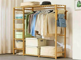 Open Wardrobe Clothes Rail Rack Hanging Garment Heavy Duty Organizer Coat Shelf V767-ZJJ217-G1