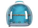 Teal Stylish Transparent PVC Pet Carrier Backpack - Large Capacity, Multi-Use for Birds & V888-ELOSUNG21779