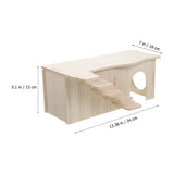 Multi-Storey Small Animal Mechanism Wooden House Small Pets Exercising Toy Wooden Cage Tube Toy V1370-AZ4-00589