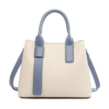 Beige And Blue Retro Fashion Handbag - Elegant Tote with Large Capacity for Work and Daily Use V888-ELOSUNG13997