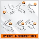 127Pc Pegboard Hooks Set Storage Baskets Organizer Hanger Inc. 4 Small Peg Board V465-97790