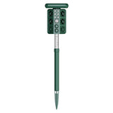 Green Solar Powered Ultrasonic Animal Repeller - Multi-Frequency Pest Deterrent with Motion Sensor, V888-ELOSUNG27650