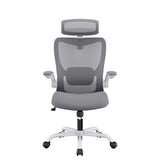 MONA Ergonomic High Back Flipped Armrest Task Chair In Grey V369-MC-1098E-GREY