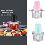 Food Processor Electric Meat Grinder 500W Food Chopper With 8 Cup 2L Glass Bowl & 4 Large Sharp 2 V1370-AZ4-17489