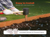 Steel Landscape Edging, 6 Packs 40 x 8 in Weather-Resistant & Pre-Rust Metal Landscape Edging, V952-NHGJSPZ6PCS46POJUV0