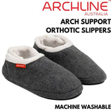 ARCHLINE Orthotic Slippers CLOSED Arch Scuffs Orthopedic Moccasins Shoes in Grey Marle - EUR 40 V563-ARCHLINE-CLSD-GRYMRLE-40