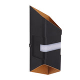 Modern Outdoor Wall Lamp Black Gold Glow Up Down LED 10W 3000K Waterproof Indoor Wall Sconces for V1294-YM0901-3119230149611