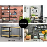 Giantz 1.8M Garage Shelving Warehouse Rack Pallet Racking Storage Shelve Black WR-E-9X18-BK