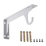 Heavy Duty Metal Closet Shelf Bracket, Integrated Hook Closet Rod Support Bracket For Wardrobe V1369-AZ3-W-14042