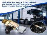Universal Front Wheel Air Brake Cutoff Valve, 18mm Rustproof Alloy, Stable Airflow Control for Heavy V1369-AZ3-W-08509