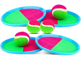 Toys Toss and Catch Game Set, Ball Sports Games with Paddles Balls and Storage Bag, Cotton ball toys V1263-JX-1402