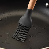 Light Grey And Brown 12-Piece Silicone Kitchen Utensil Set - Non-Stick Food-Grade Silicone Cooking V888-ELOSUNG23152