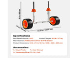 Kayak Cart, 113.4 kg Load Capacity, Canoe Cart Dolly with 19.1 cm Solid Rubber Tires & Kickstand, V952-CZSPHTTC8INC8AUKV001V0