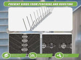 20x 50cm Bird Spike S304 wire Spikes Eaves Pigeon Gull Starling 10M V63-836641
