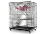 3 Level Rabbit Bird Cage Ferret Parrot Aviary Cat Rat Aviary Budgie Hamster Pet Cages Castor L V610-PET-CAT-CAT-L