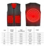 S Electric Vest Heated Jacket USB Thermal Warm Heat Pad Winter Body Warmer Unisex V201-W12958067