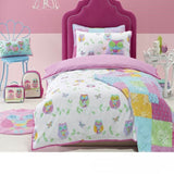 Jiggle & Giggle Owl Song Quilt Cover Set Single V442-PIL-QUILTCS-OWLSONG-WHITE-SB