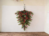 Green Red Fruit Decoration Christmas Decoration Hanging Upside Down Greenery Wall Hanging Decoration V1294-YM0523-211007XU05-2