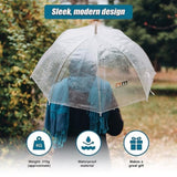 5x Clear Transparent Rain Walking Umbrella Parasol PVC Dome Wedding Party Favour V63-831651