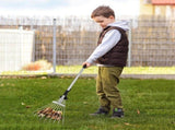 Metal Leaf Rake Tools Gardening Supplies Adjustable Rakes for Leaves Clean Heavy V1369-AZ3-W-16389