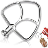 Flat Beater Compatible with KitchenAid 4.5-5 Quart Tilt-Head Stand Mixer,Stainless Steel Paddle V1370-AZ4-08220