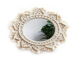 Wall Mirror Decor Round Hanging Wall Art Decoration for Bedroom Nursery Living Room Apartment Office V1366-AZ2-W-20047
