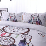 Dream catcher Printed Duvet Cover Set with Matching Pillowcases - white-Double V745-AQ042320D3