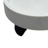 Flower Pot Tray Wheels Round Shape Removable Rotating Wheels Plant Stand for Balcony White 40 V1294-YM0706-3111230247712