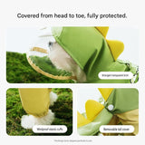 Blue Dog Raincoat Dinosaur Hooded Waterproof Jacket 7XL Size with Leash Hole Removable Tail Cover V888-ELOSUNG54349