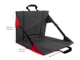 Black And Red Portable Outdoor Camping Seat Pad with Backrest, Foldable & Waterproof Concert V888-ELOSUNG13519