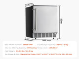 Undercounter Built-in Ice Maker, 80 Lbs/Day Under Counter Ice Maker Machine with Reversible Door V952-SNQRSZBJ80LBQY0EFV3