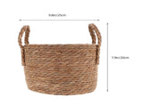 Khaki Seagrass Braided Flowerpot for Indoor Storage and Planting 1Pc V1369-AZ3-W-20633