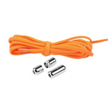 harmtty 1 Pair Sneaker Shoelaces Wear-resistant Elastic with Metal Buckles Lock Shoe Laces for Slip V1189-WXFWAL-20260319-00382