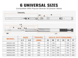10 Pairs of 406.4mm Drawer Slides Side Mount Rails, Heavy Duty Full Extension Steel Track, V952-CZCJCTDG100LUDXKVV0