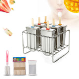 Ice Lolly Mold Stainless Steel Popsicle Mold Ice Cream Mould with Stainless Steel Stick Holder V1294-YM0722-JYA02166