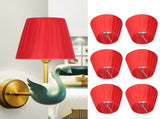 6Pcs Lampshade Modern Fabric Table Lamp Cover for Crystal Chandelier Wall Light Red V1294-YM0718-3119200177711