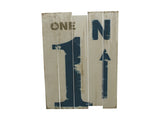Wood Look Wall Plaque - No.1 46cm V637-88858PLQ