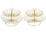 2 Tier Fruit Bowl Modern Nordic Design Geometric Detachable Gold Fruit Basket for Home Decoration V1294-YM0714-3118210368911