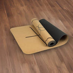 Natural Cork TPE Yoga Mat Sports Eco Friendly Exercise Fitness Gym Pilates V63-835681