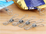100 Stainless Steel Clothes Pegs, 60mm, Unbreakable Clips, Portable, Rustproof, 6cm Clips V1188-MS-313-1086