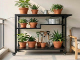 Levede Outdoor Kitchen Cart 3 Tier BBQ Grill Cart Mobile Patio Serving Trolley ST1017-BK-AU