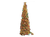 4.9ft PET Foldable Artificial Xmas Tree Sequin Pop Up Xmas Tree for Home Holiday Decoration Gold V1294-YM0901-3115240121611