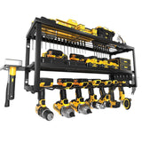 Heavy Duty Power Tool Organizer Wall Mount - 3-Tier Garage Storage Rack with Drill Holder, V888-ELOSUNG18460